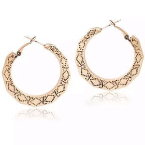 Bohemian Gold Antique Hoop Earrings Geometric